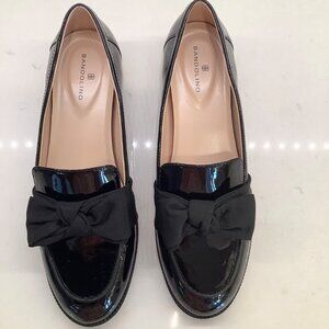Bandalino ‘Lindio’ Loafers with fabric bow, 9.5M, black